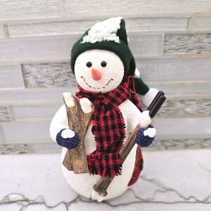 Vintage JCPenney Holiday Novelties Snowman Figurine Christmas Decor Boxed 7 Inch